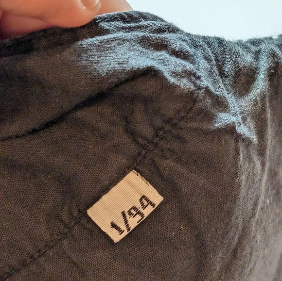 Vintage Black & White Aztec Button Front Tie Back Vest Womans Medium Boho - Picture 6 of 8